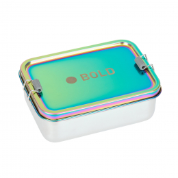 Boite à goûter inox Adventure Bold Arc-en-ciel Lassig