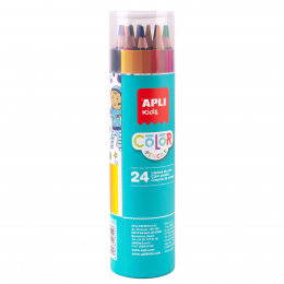 24 crayons de couleur Apli