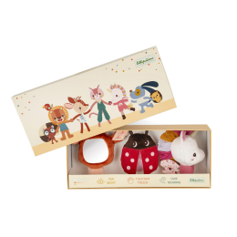 Coffret hochets sensoriels pour bébé - Lena Lilliputiens